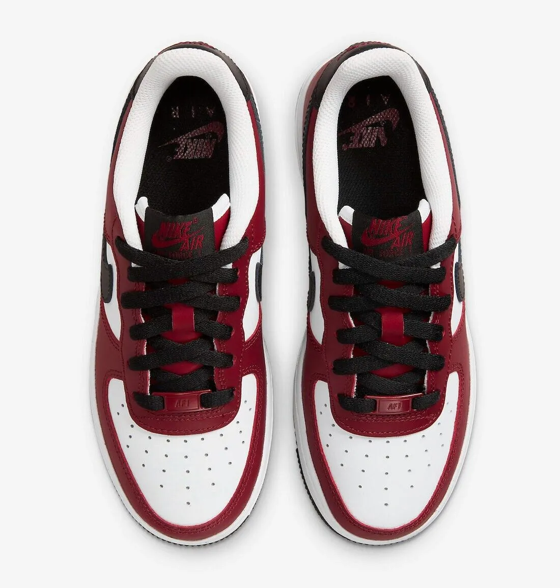 Nike Air Force 1 LV8 FD0300-600 Youth White/Team Red/Black Sneaker Shoes C695