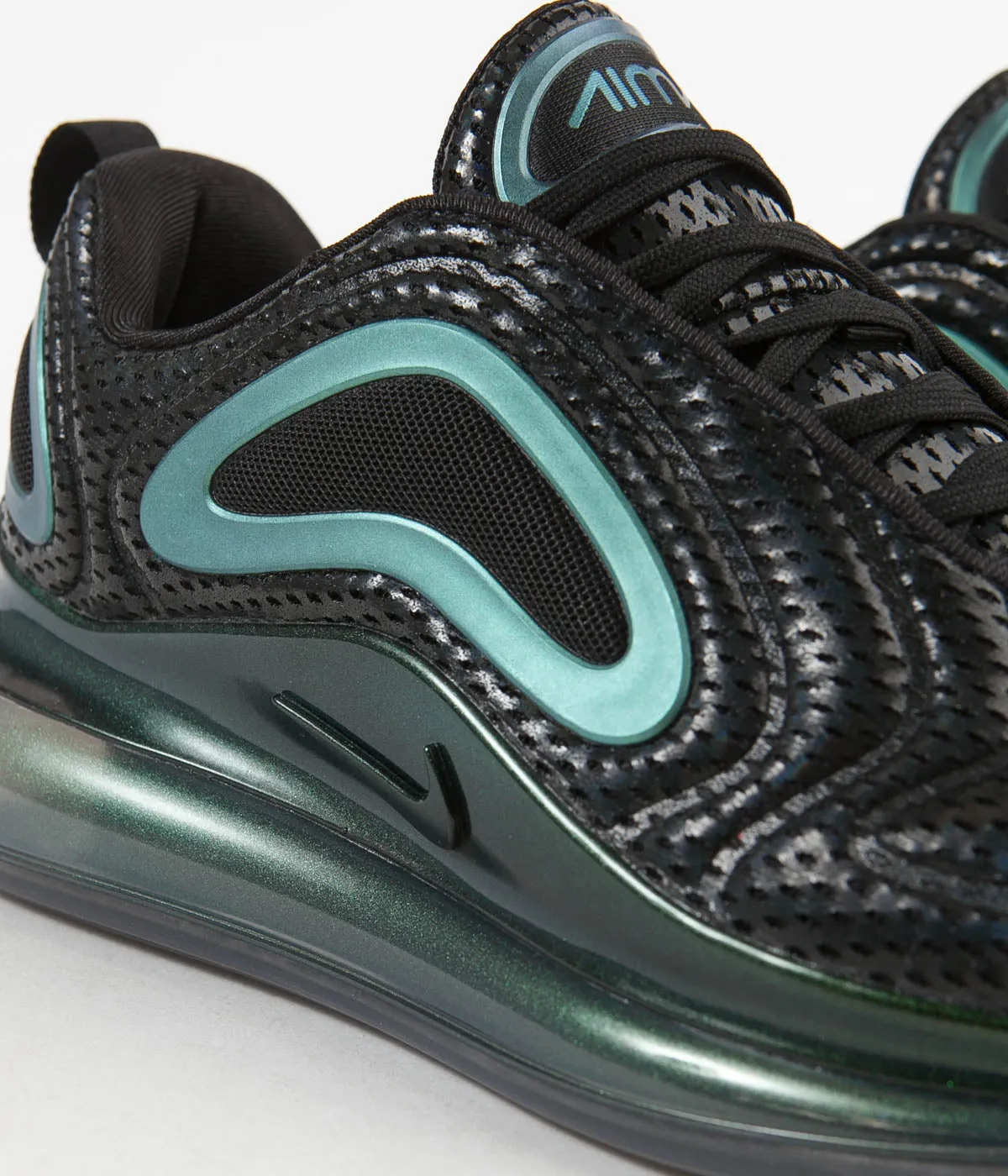 Nike Air Max 720 'Iridescent Mesh' Shoes - Black / Black - Metallic Silver