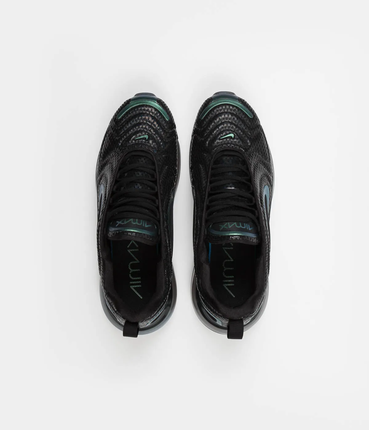 Nike Air Max 720 'Iridescent Mesh' Shoes - Black / Black - Metallic Silver