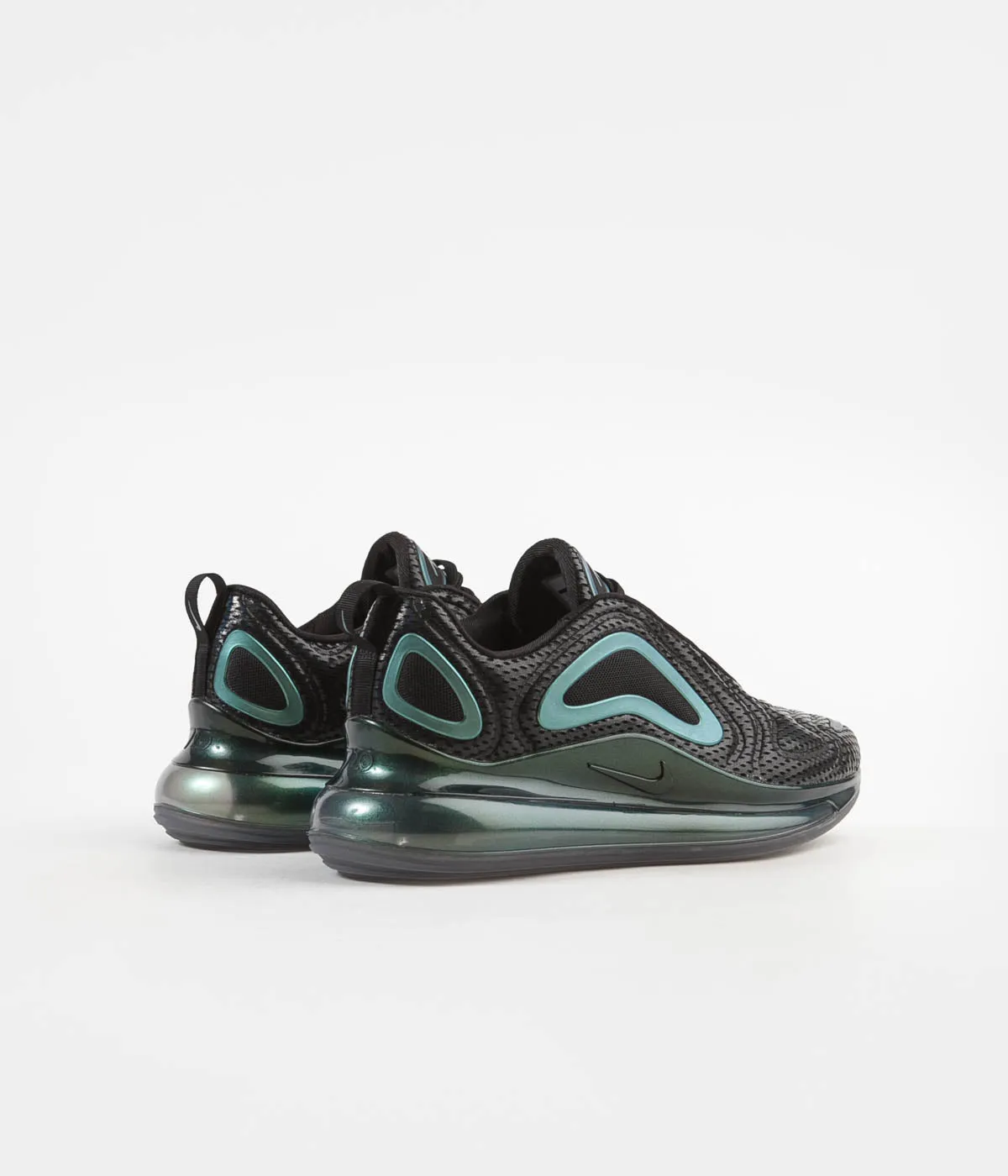 Nike Air Max 720 'Iridescent Mesh' Shoes - Black / Black - Metallic Silver