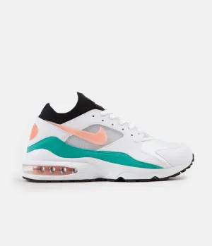 Nike Air Max '93 Shoes - White / Crimson Bliss - Kinetic Green - Black