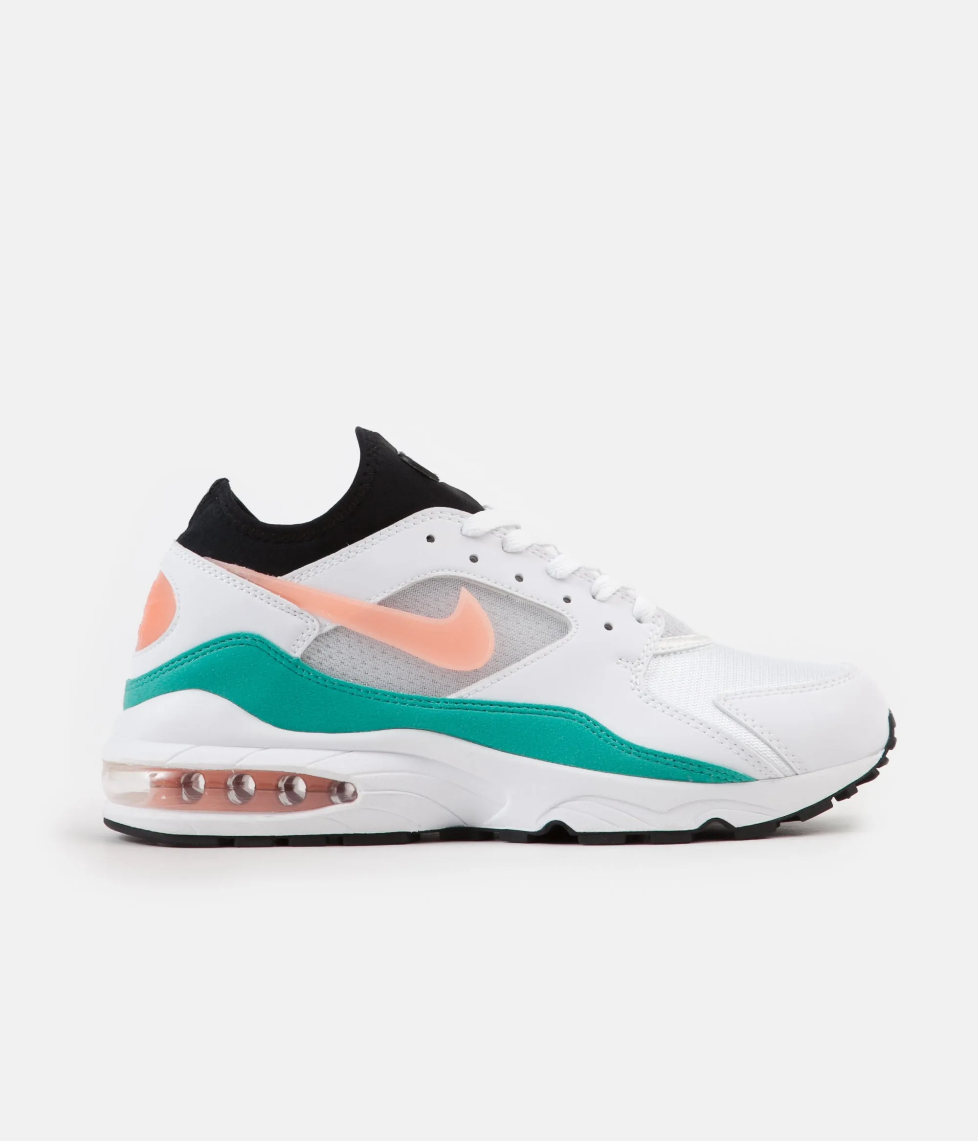Nike Air Max '93 Shoes - White / Crimson Bliss - Kinetic Green - Black