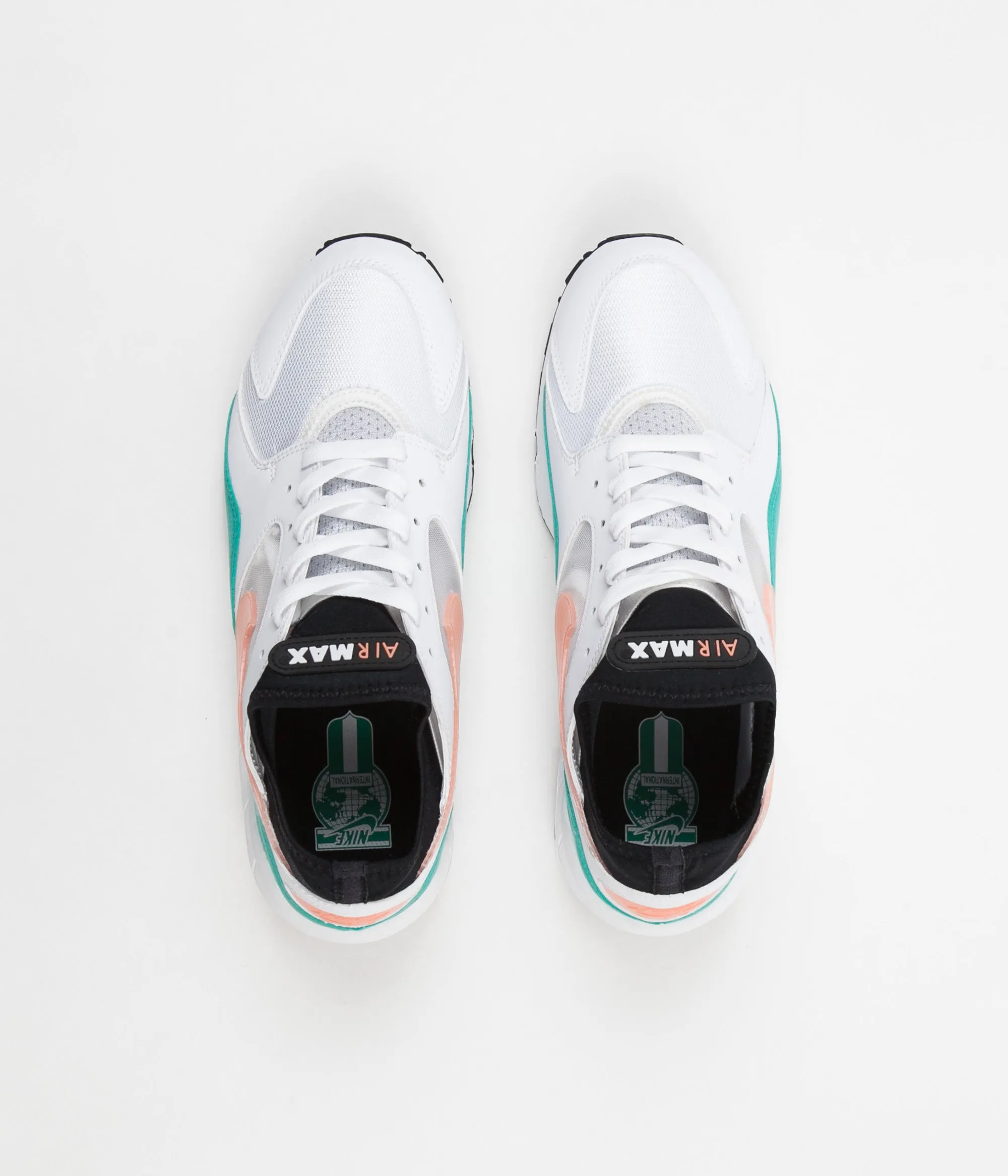 Nike Air Max '93 Shoes - White / Crimson Bliss - Kinetic Green - Black