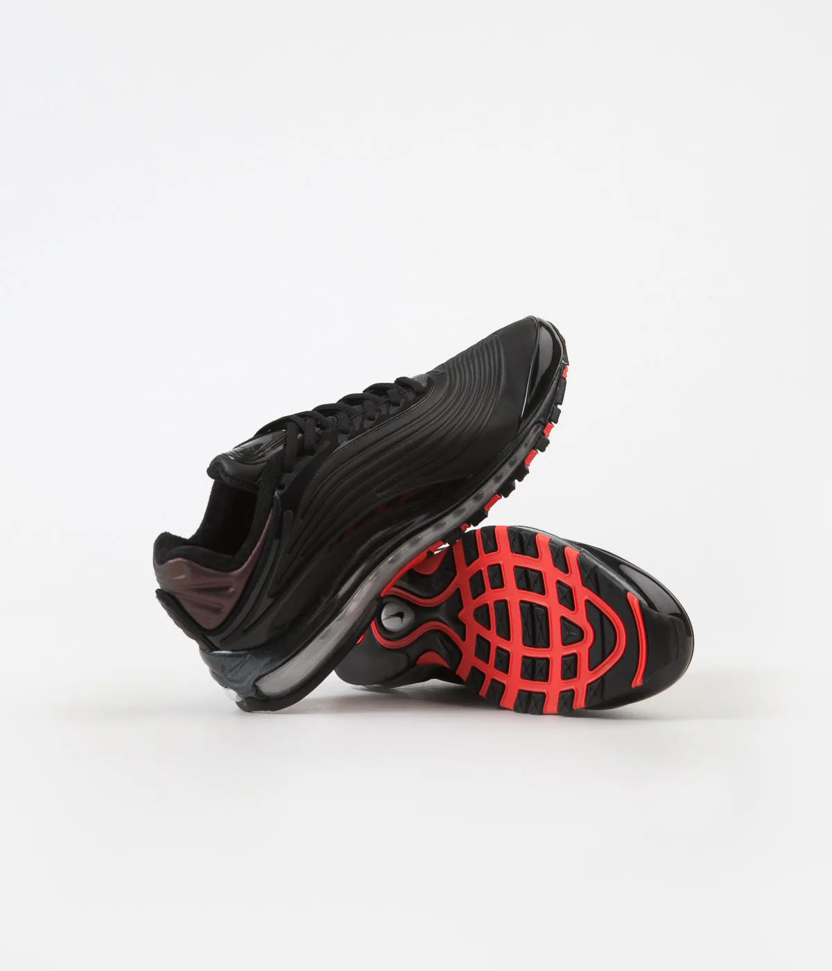 Nike Air Max Deluxe SE Shoes - Black / Anthracite - Bright Crimson