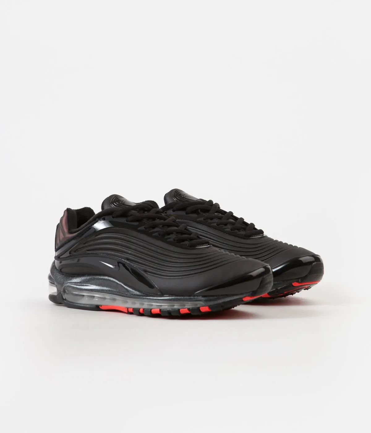 Nike Air Max Deluxe SE Shoes - Black / Anthracite - Bright Crimson