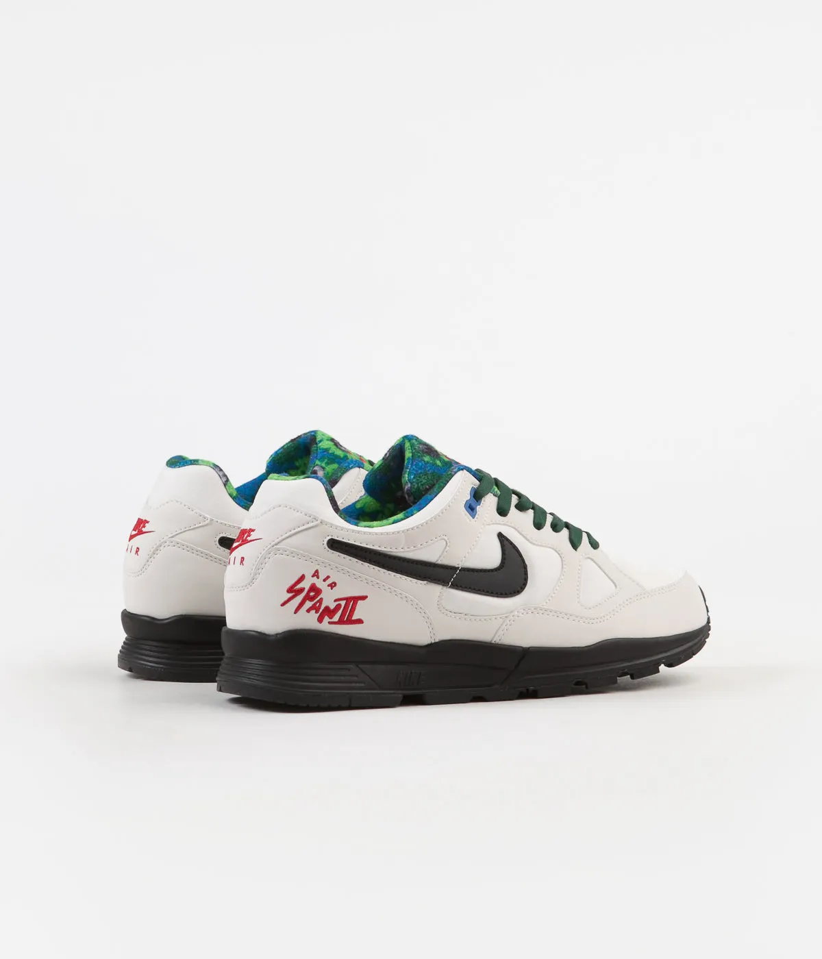 Nike Air Span II SE Shoes - Phantom / Black - Mountain Blue - Fir
