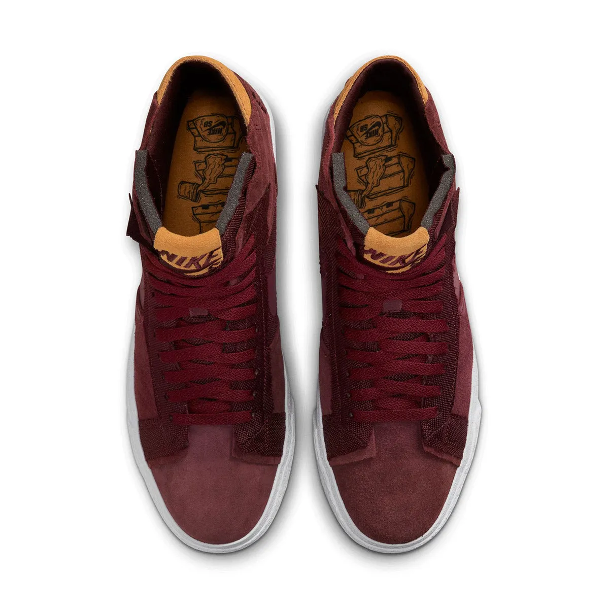 Nike SB - Blazer Mid Premium Shoes Night Maroon/Rosewood-Night Maroon-White