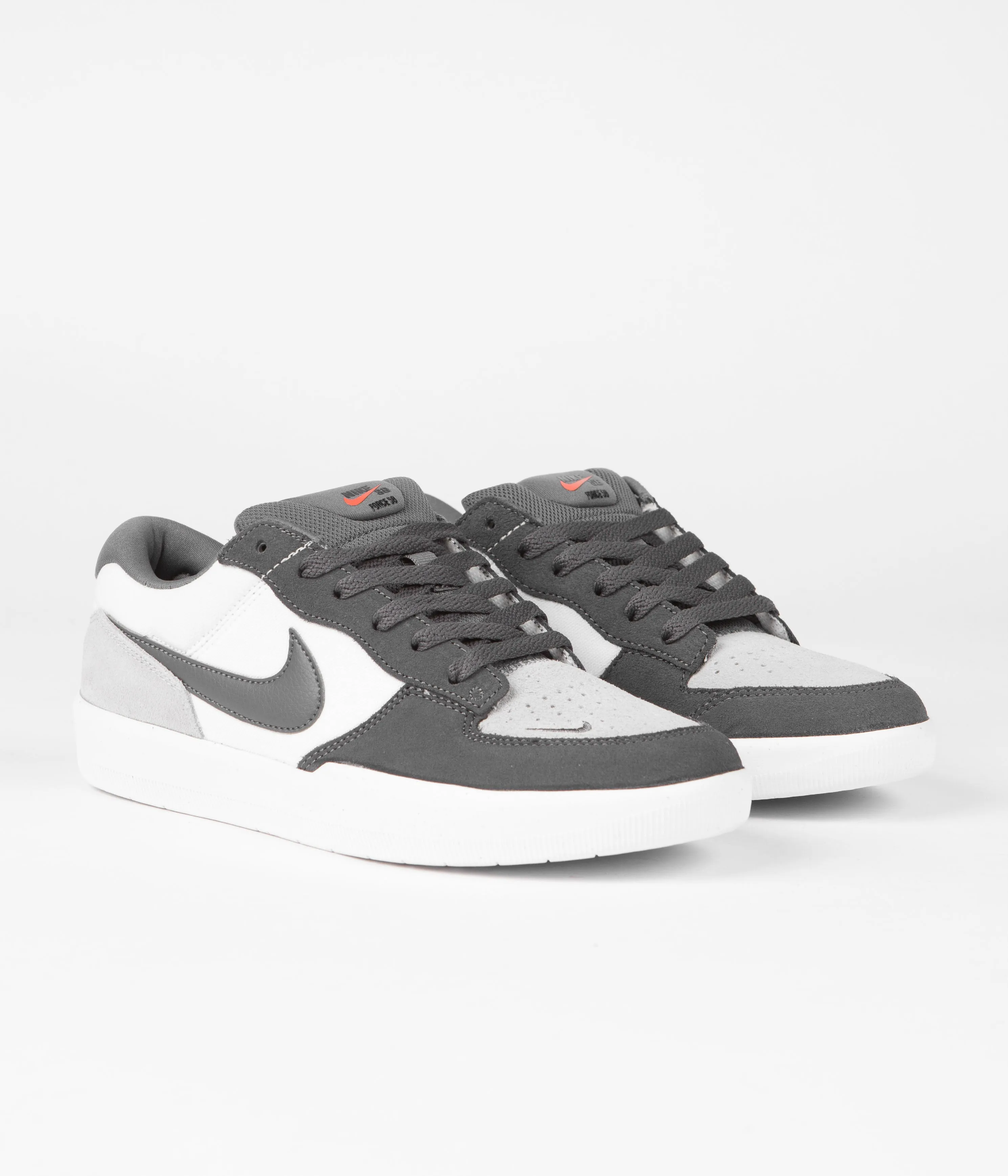 Nike SB Force 58 Shoes - Dark Grey / Dark Grey - White - Wolf Grey