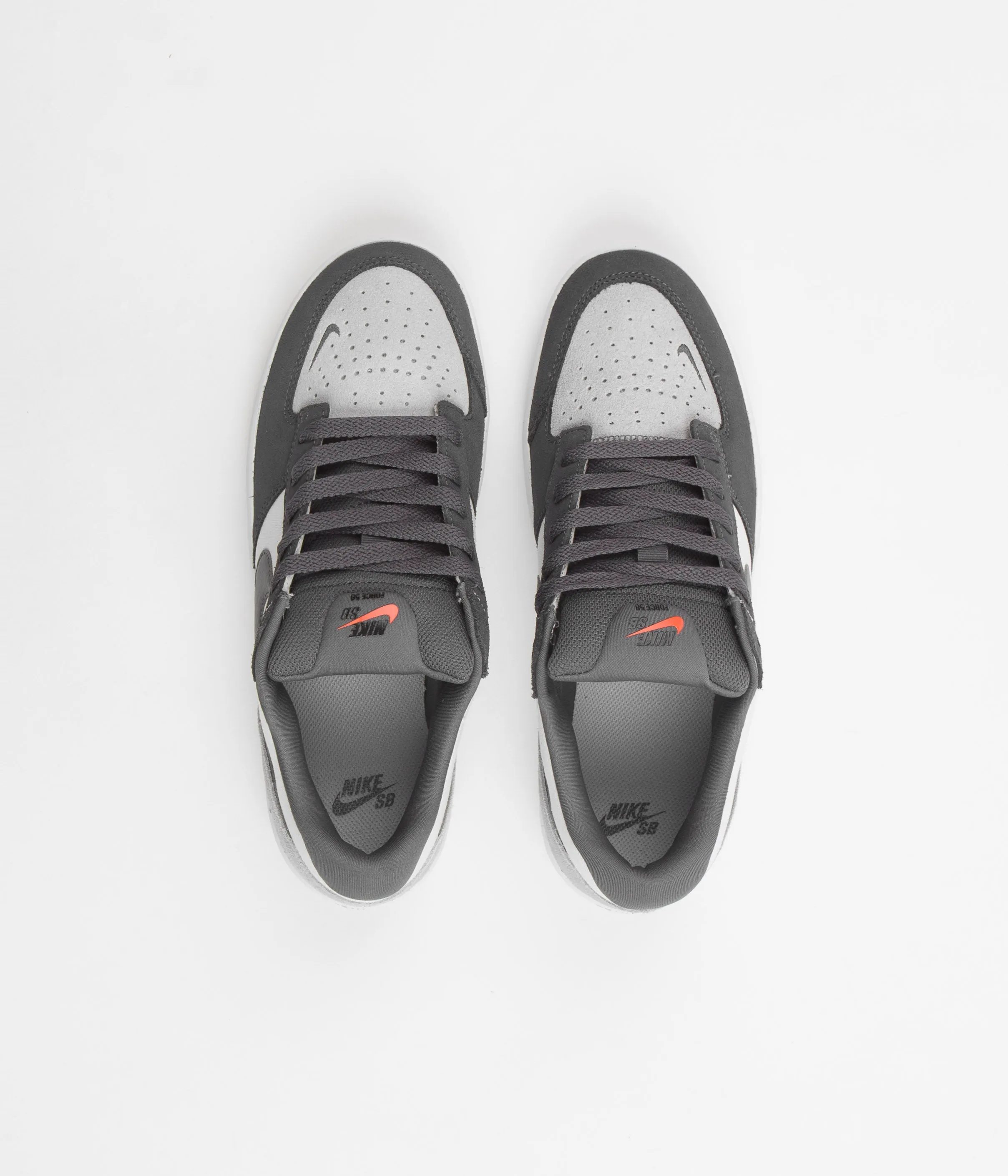Nike SB Force 58 Shoes - Dark Grey / Dark Grey - White - Wolf Grey