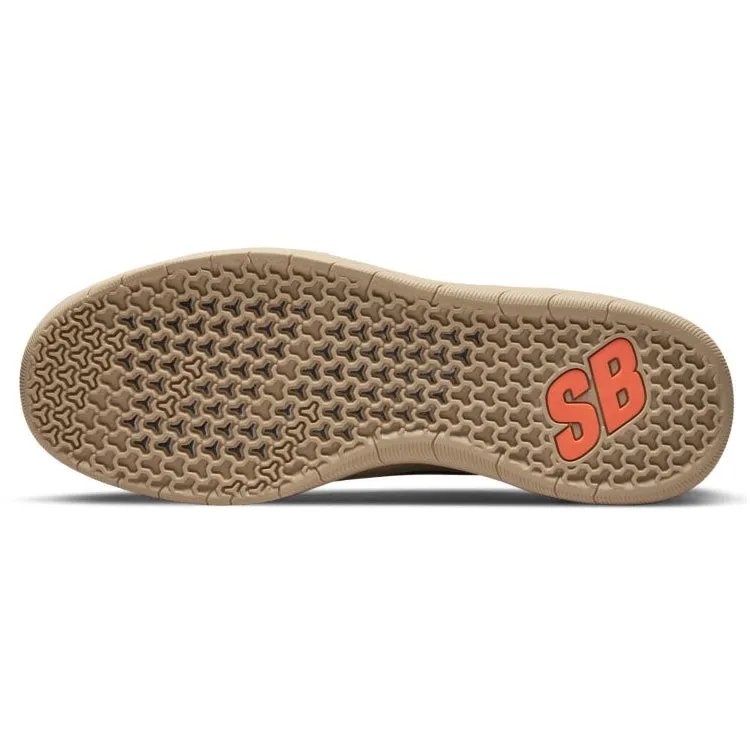 Nike SB Nyjah Free 2 Skateboard Shoe - Rattan/Black-Noble Green-Safety Orange