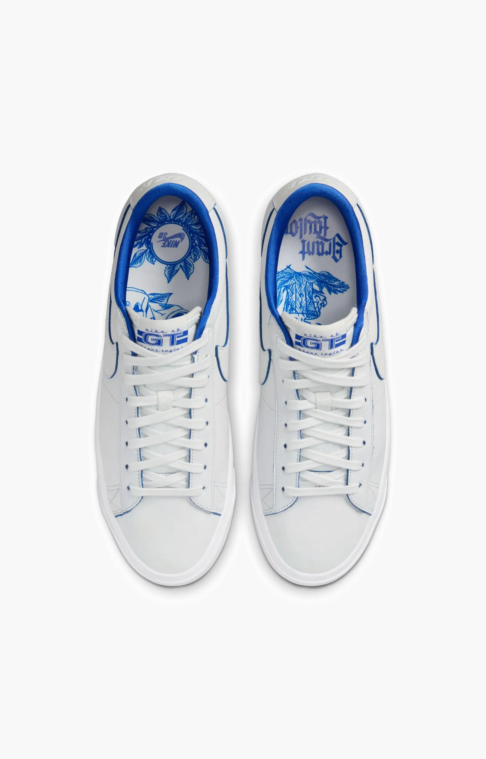 Nike SB Zoom Blazer Low Pro GT PRM Shoe, Summit White/Royal