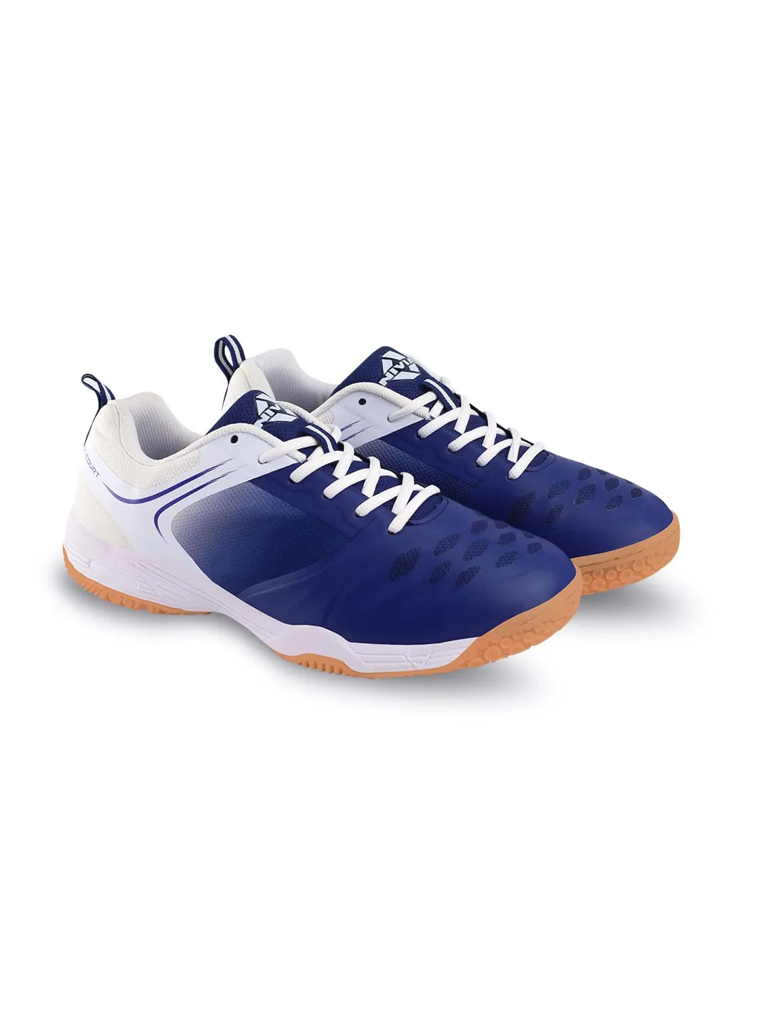 NIVIA Hy-Court 2.0 Badminton Shoe for Mens (Blue/White)