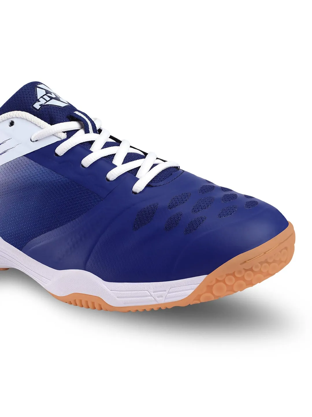 NIVIA Hy-Court 2.0 Badminton Shoe for Mens (Blue/White)