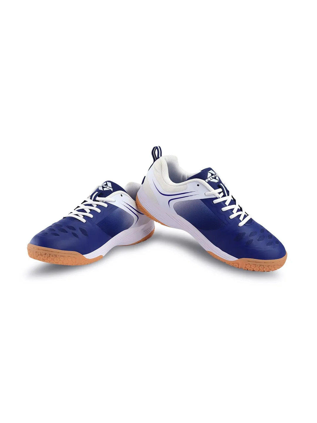 NIVIA Hy-Court 2.0 Badminton Shoe for Mens (Blue/White)