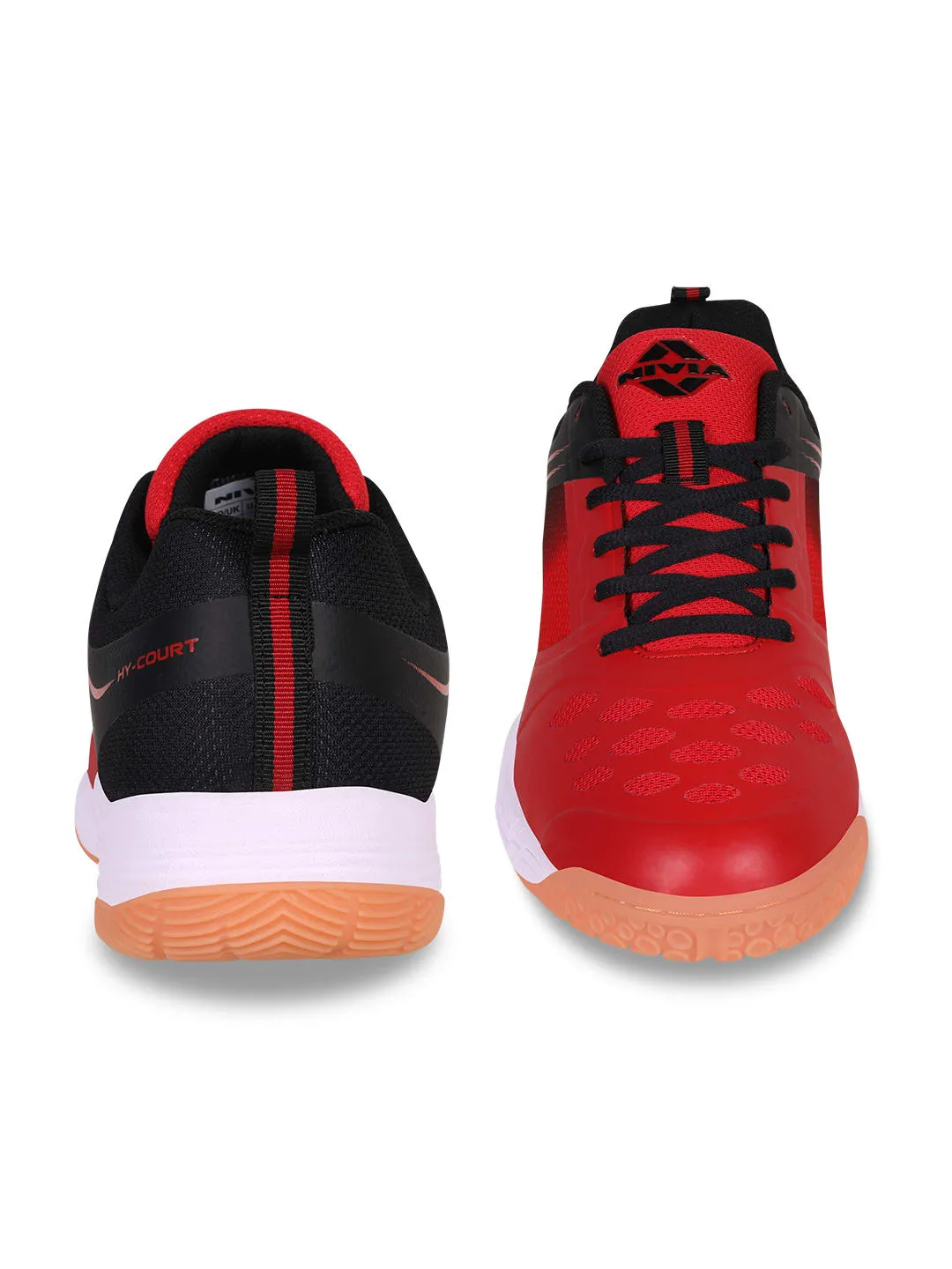 NIVIA HY-Court 2.0 Badminton Shoe for Mens (Red/Black)