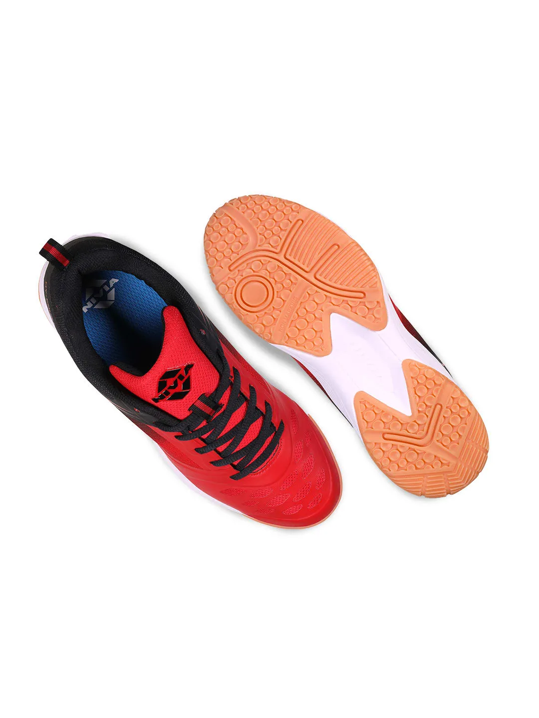 NIVIA HY-Court 2.0 Badminton Shoe for Mens (Red/Black)