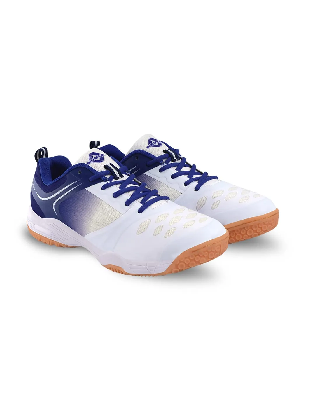 NIVIA HY-Court 2.0 Badminton Shoe for Mens (White/Blue)