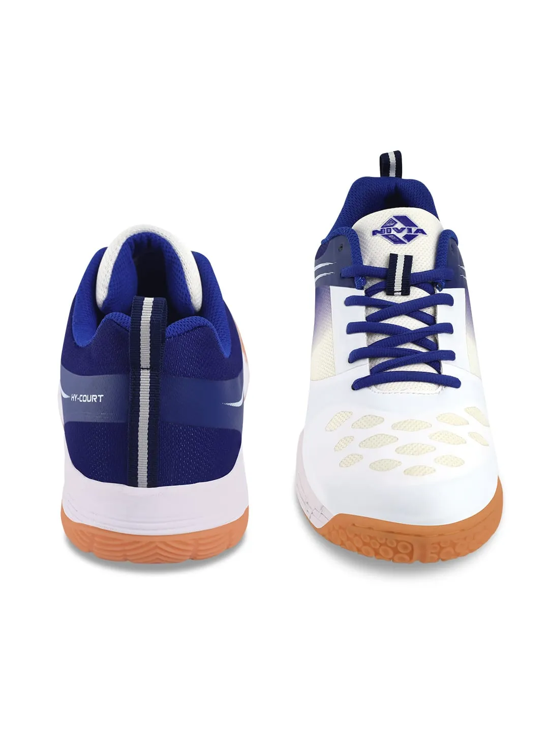 NIVIA HY-Court 2.0 Badminton Shoe for Mens (White/Blue)