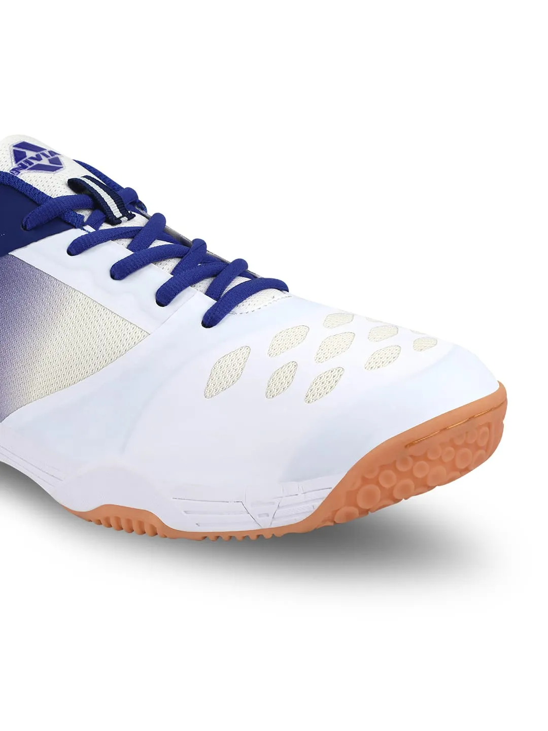NIVIA HY-Court 2.0 Badminton Shoe for Mens (White/Blue)