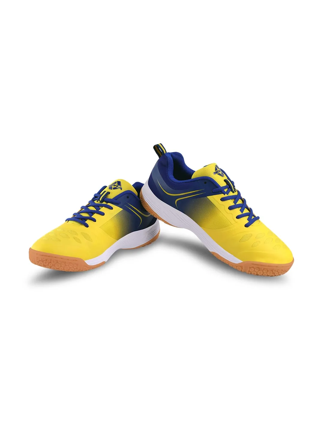 NIVIA HY-Court 2.0 Badminton Shoe for Mens (Yellow/Blue)