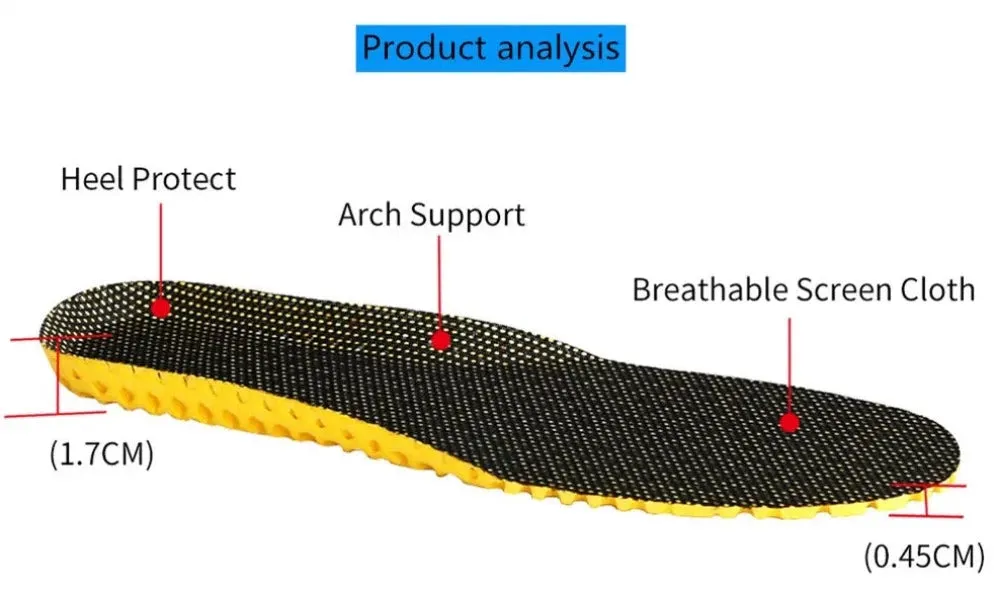 orthopedic insoles gelly foam breathable insert shoepads cushion shoes ✈️ free.shipping