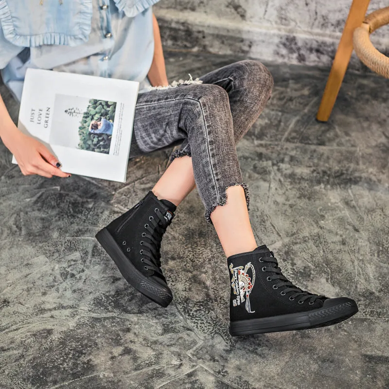 Owlkay Casual Retro High Top Shoes