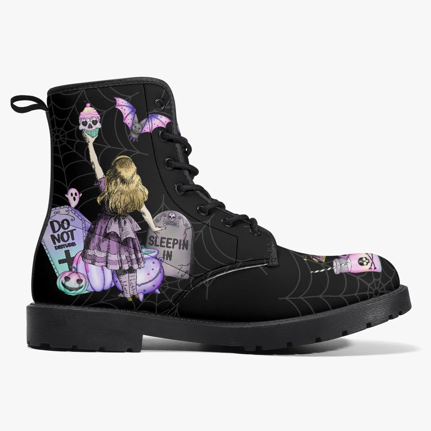 Pastel Goth Boots Alice in Wonderland Gifts - Pastel Goth Alice - Version 2 with Bats (JPREGPGA2)