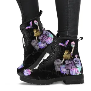 Pastel Goth Boots Alice in Wonderland Gifts - Pastel Goth Alice - Version 2 with Bats (JPREGPGA2)