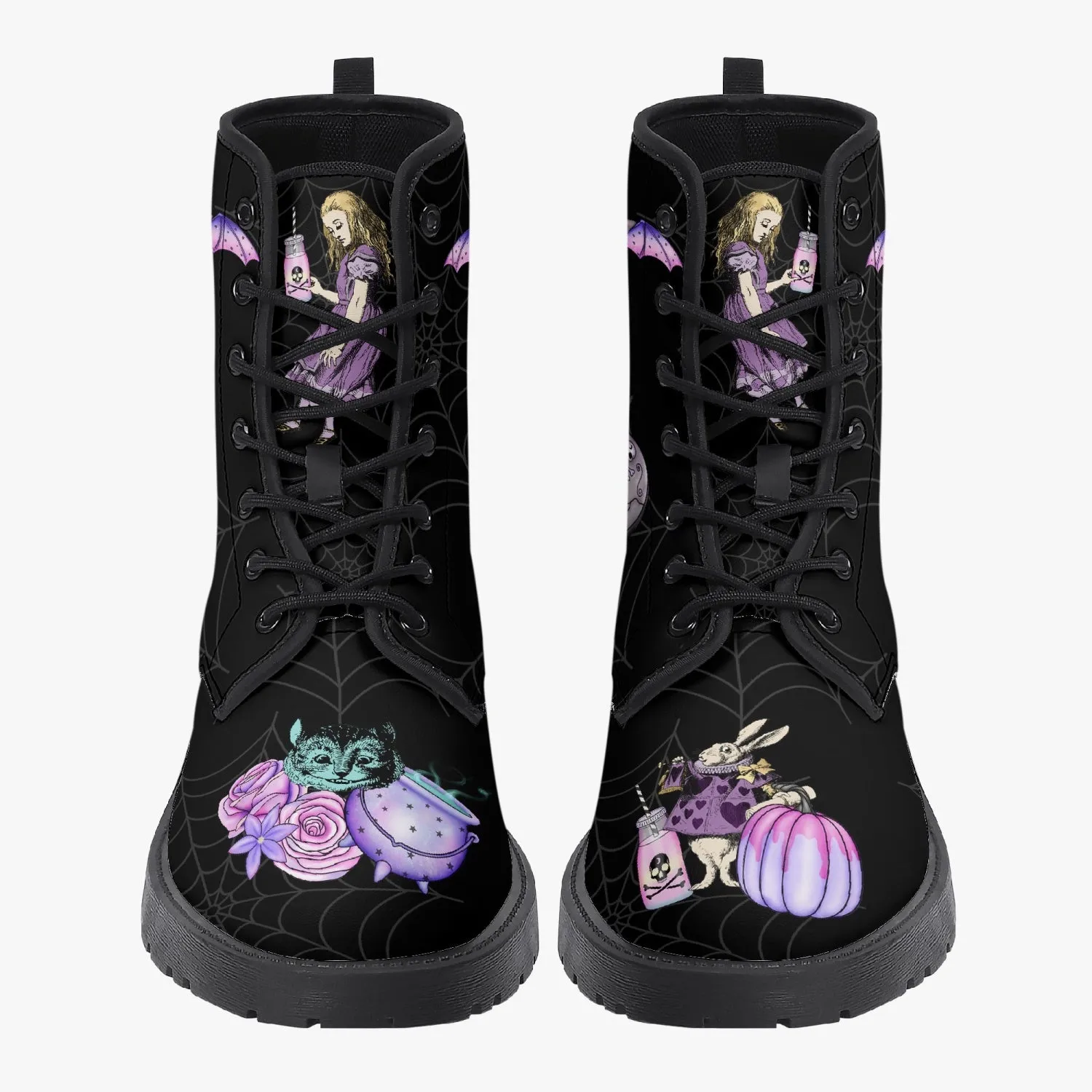 Pastel Goth Boots Alice in Wonderland Gifts - Pastel Goth Alice - Version 2 with Bats (JPREGPGA2)