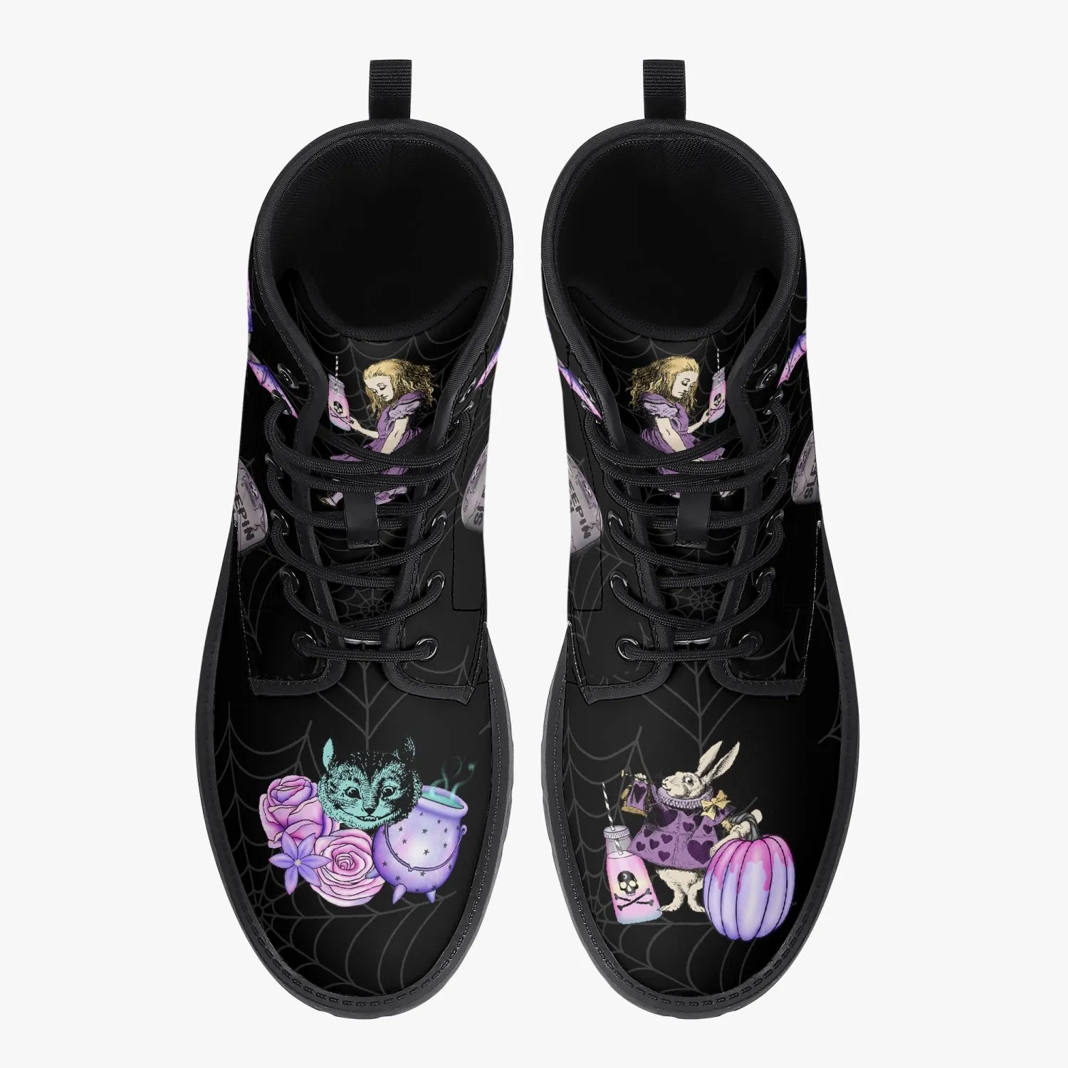 Pastel Goth Boots Alice in Wonderland Gifts - Pastel Goth Alice - Version 2 with Bats (JPREGPGA2)