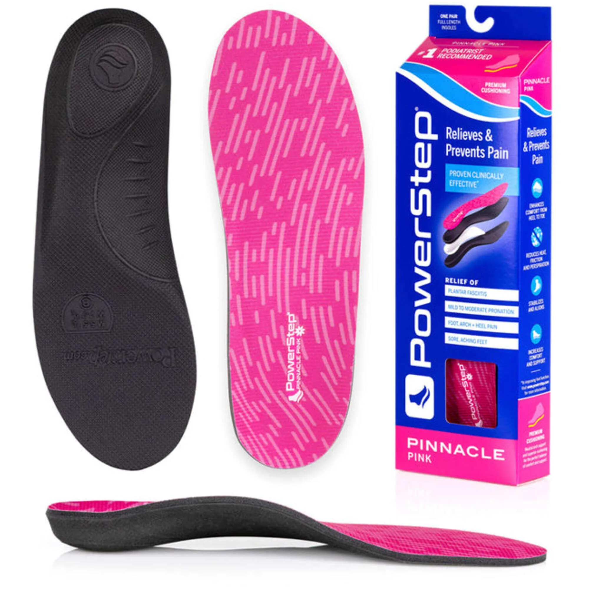 PowerStep Insoles - Pinnacle Pink Dual Layer Cushioning Insoles