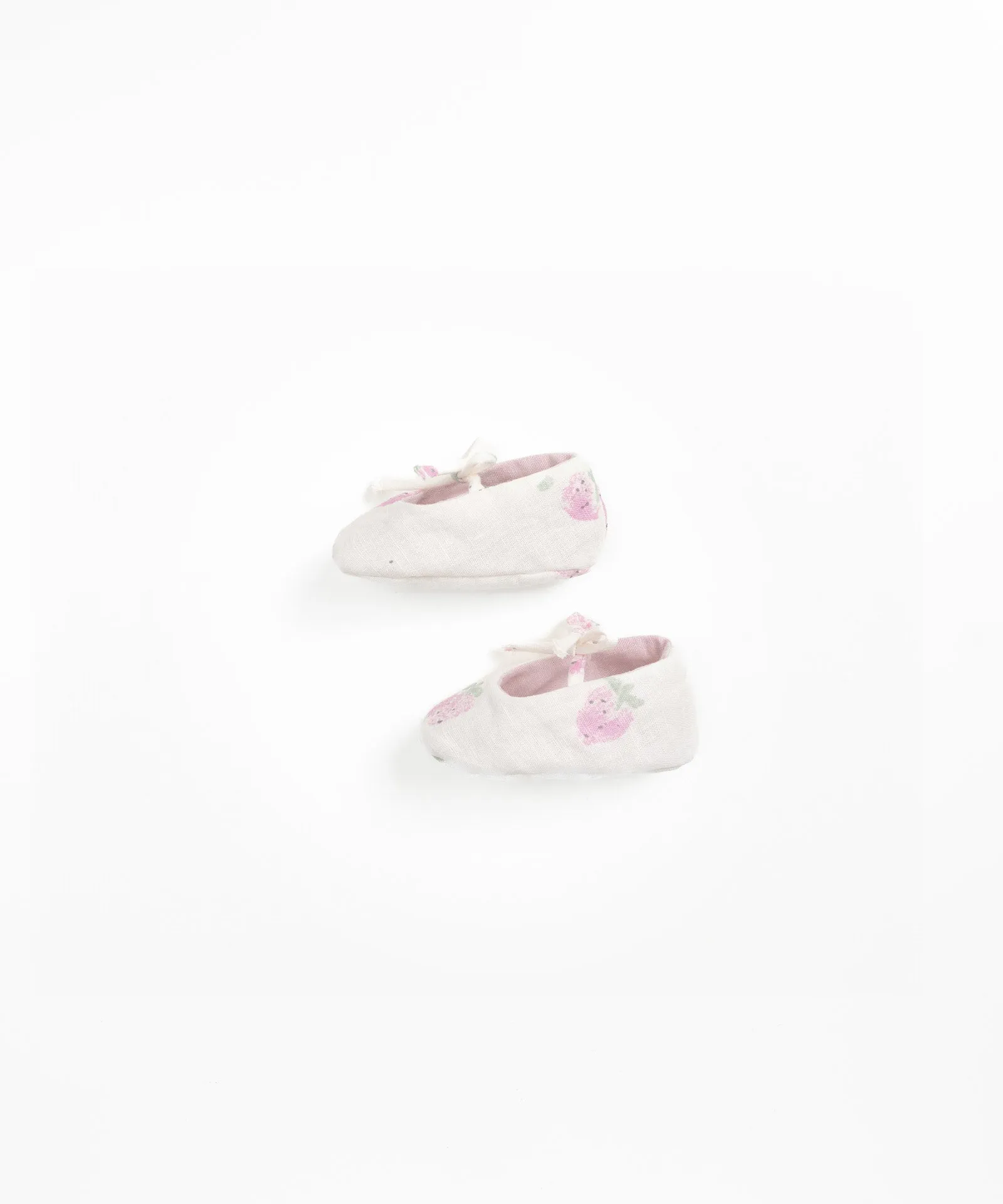 Printed Woven Crib Shoes