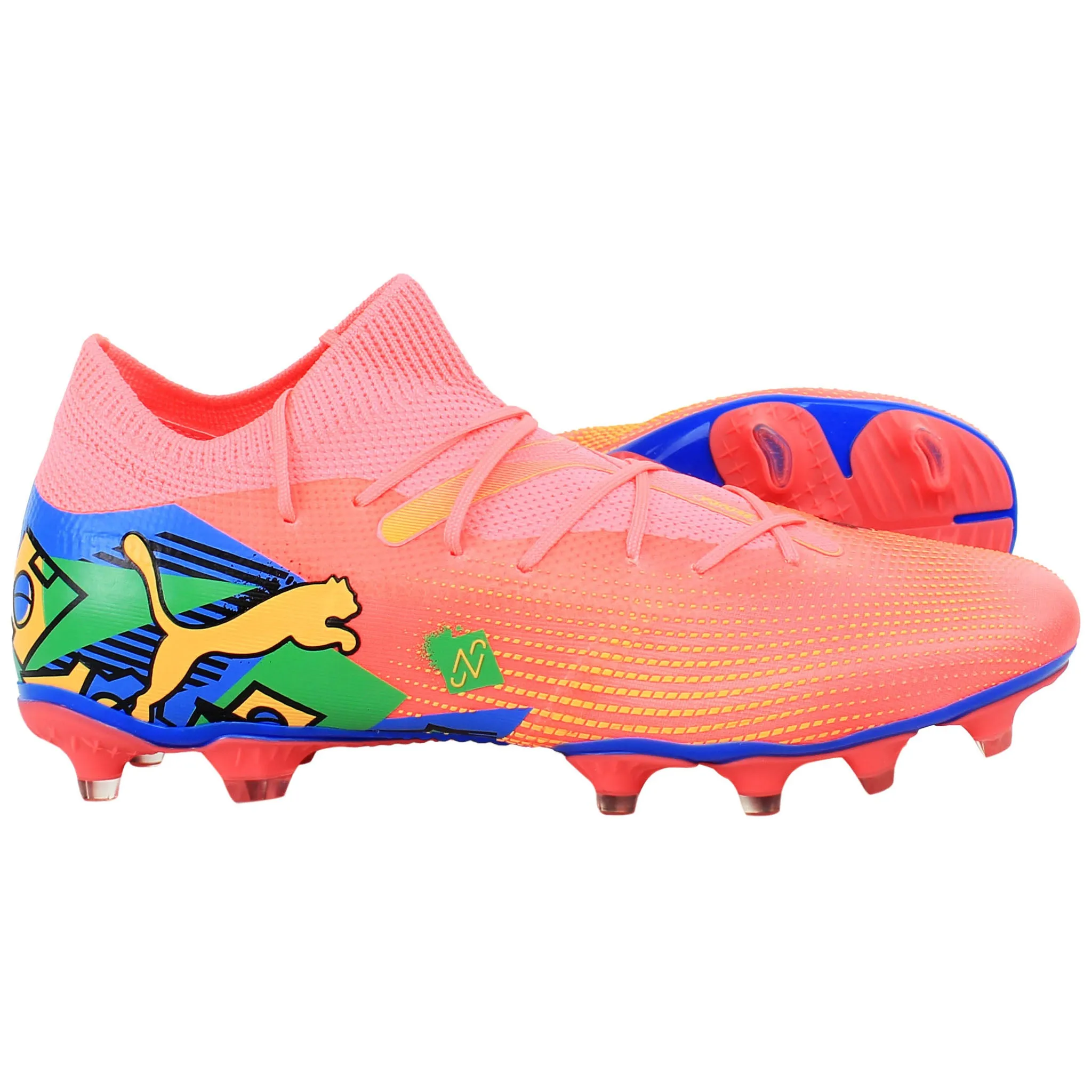 Puma x Neymar Jr Future 7 Match FG/AG Mens Pink Football Boots