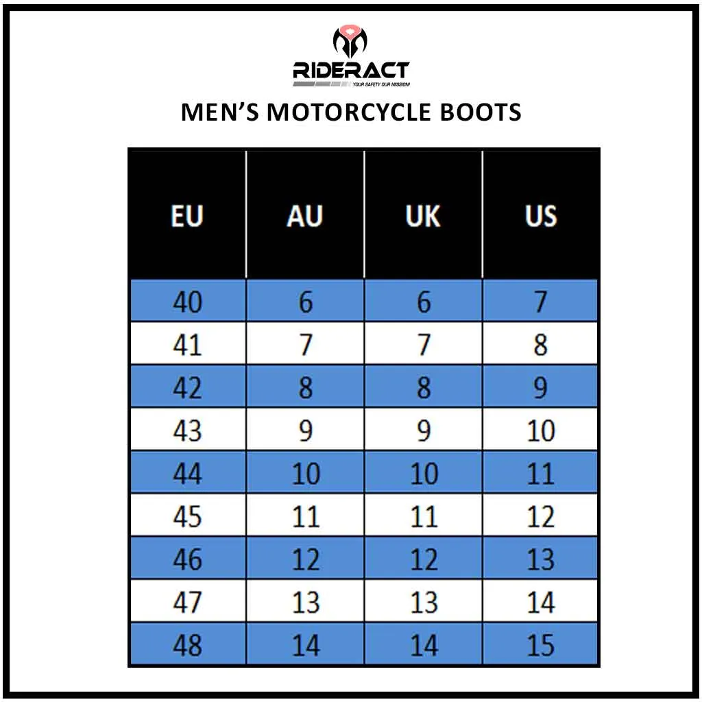 RIDERACT® Men Motorcycle Boots Brown Lavender Biker Shoes