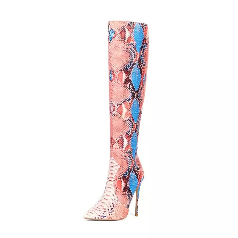 Slytherin - snakeskin print boots