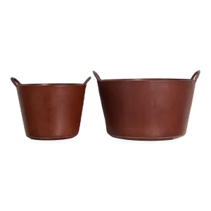 Solid Leather Basket