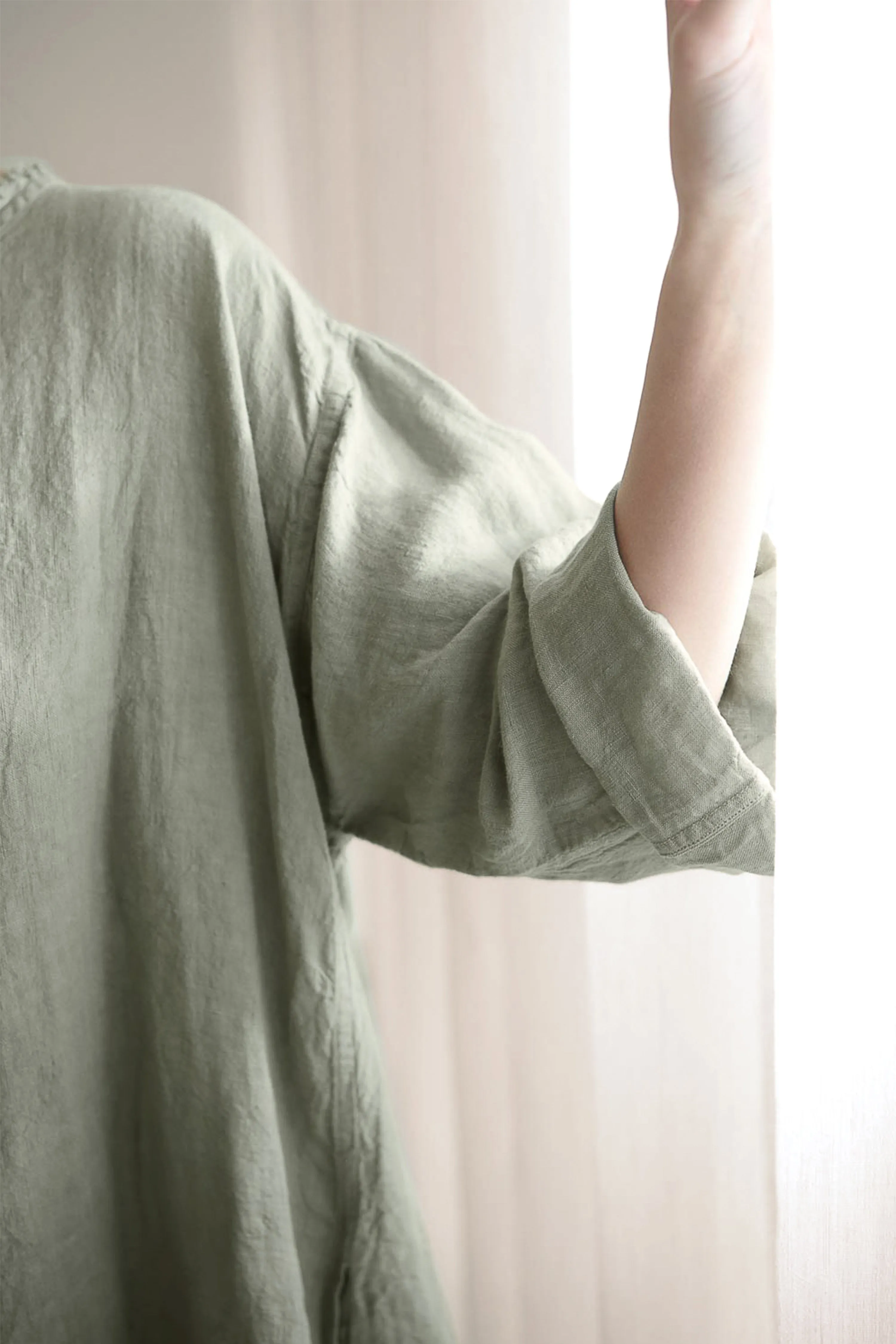 The Malle Linen Dress - Pistachio