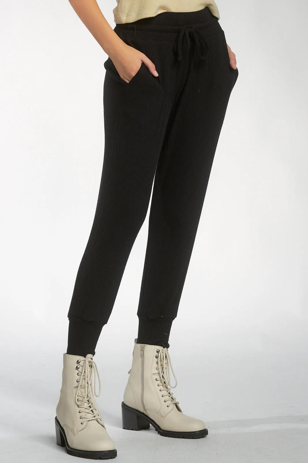 Thin Ribbed Jogger Pants