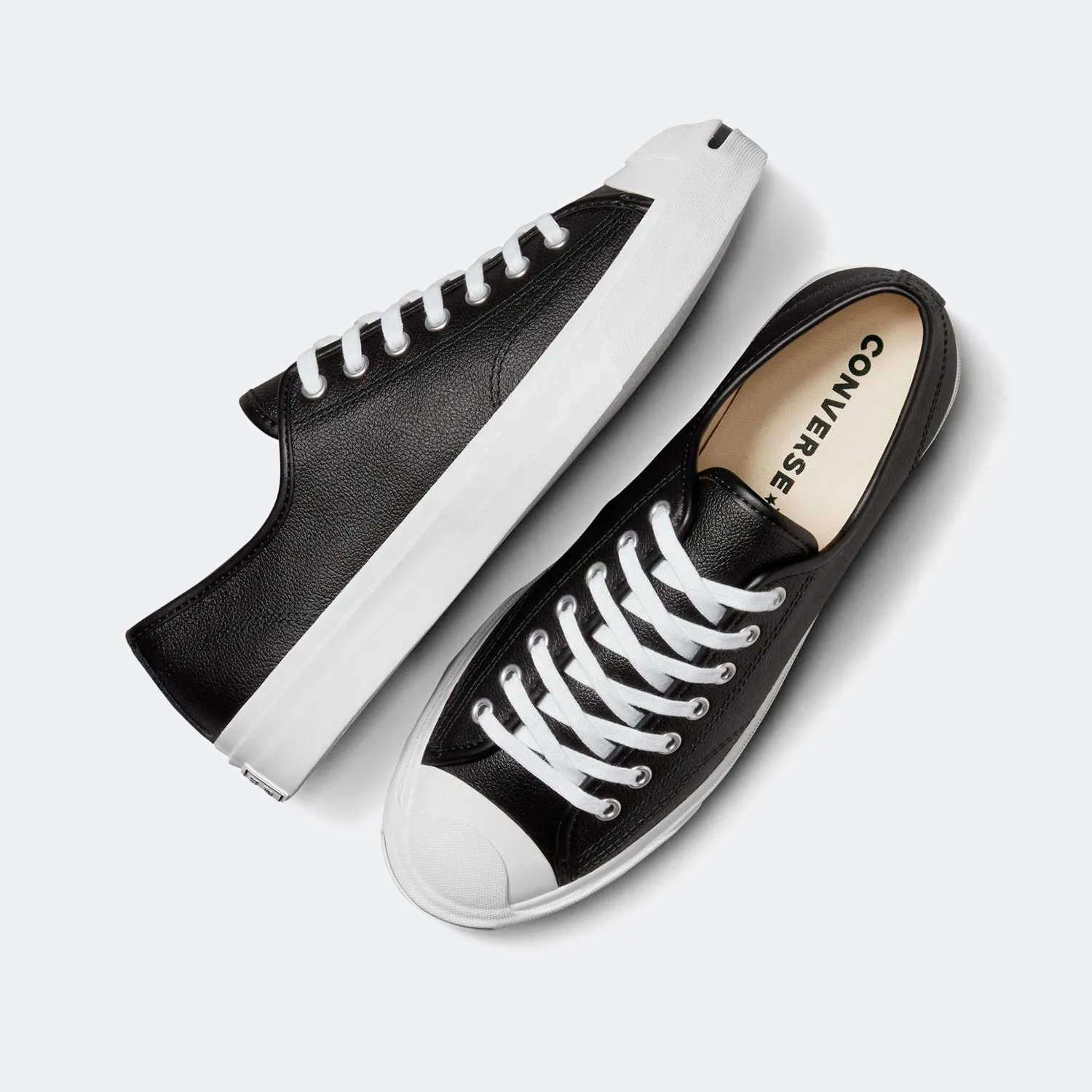 Unisex Converse Jack Purcell Leather Shoes Black