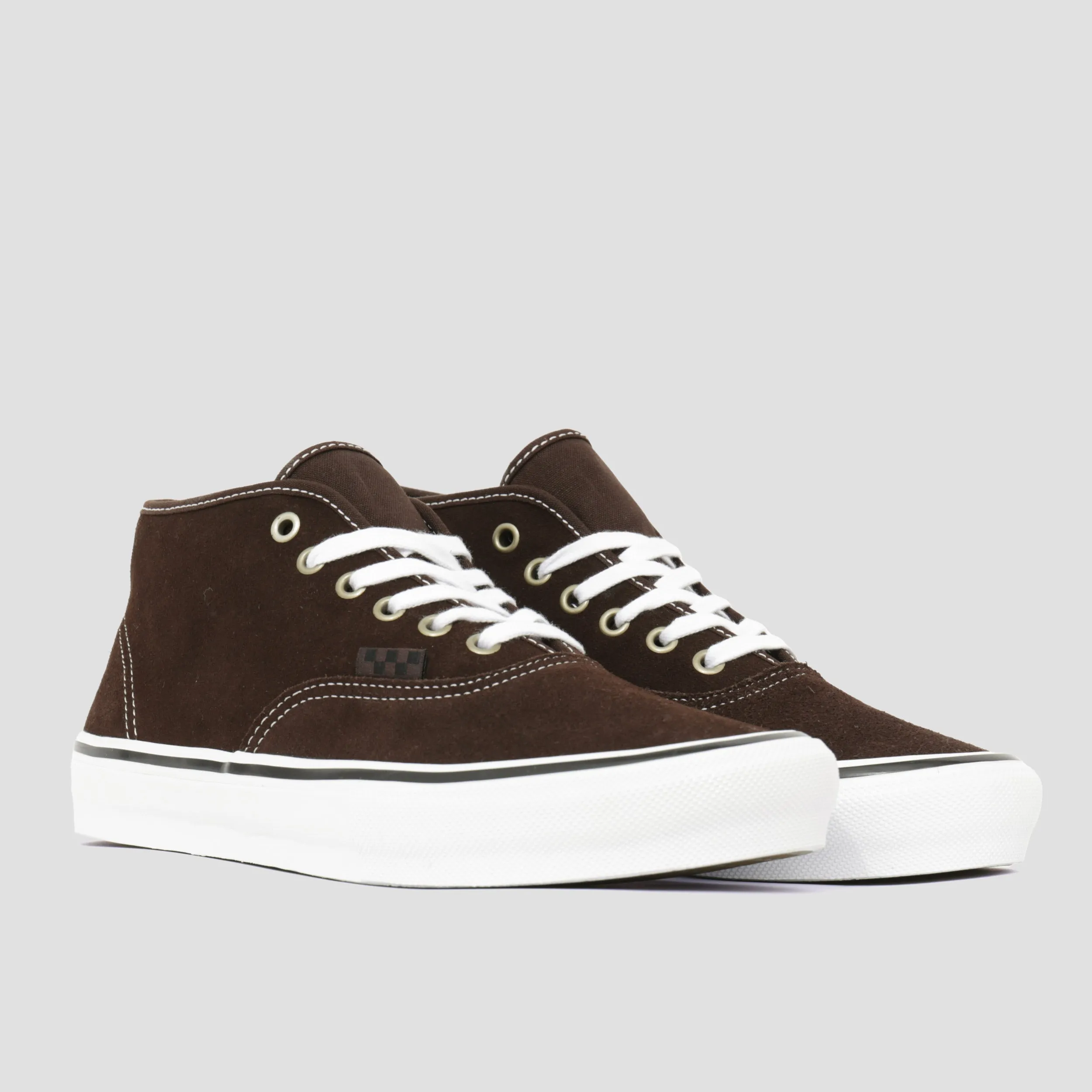 Vans Authentic Mid VCU Skate Shoes Dark Brown