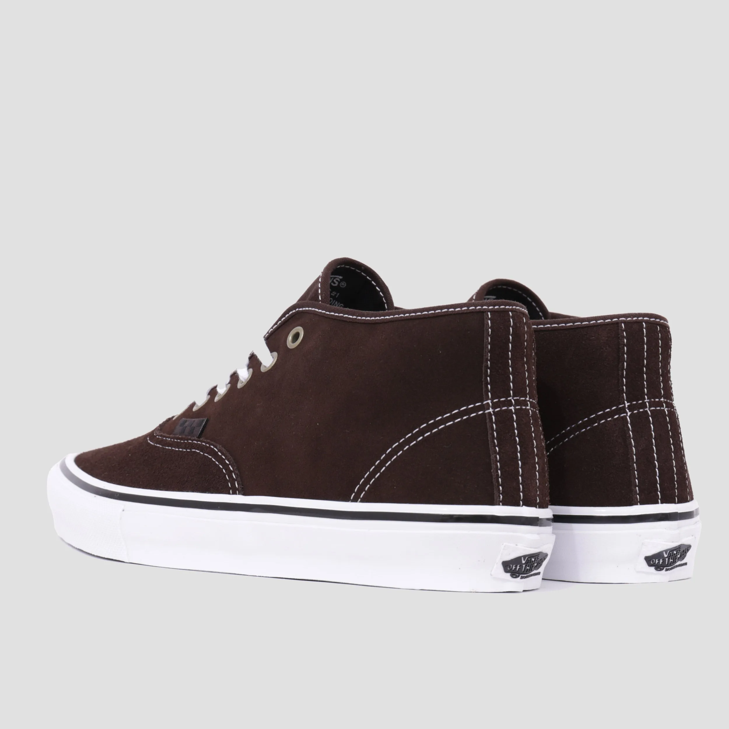 Vans Authentic Mid VCU Skate Shoes Dark Brown