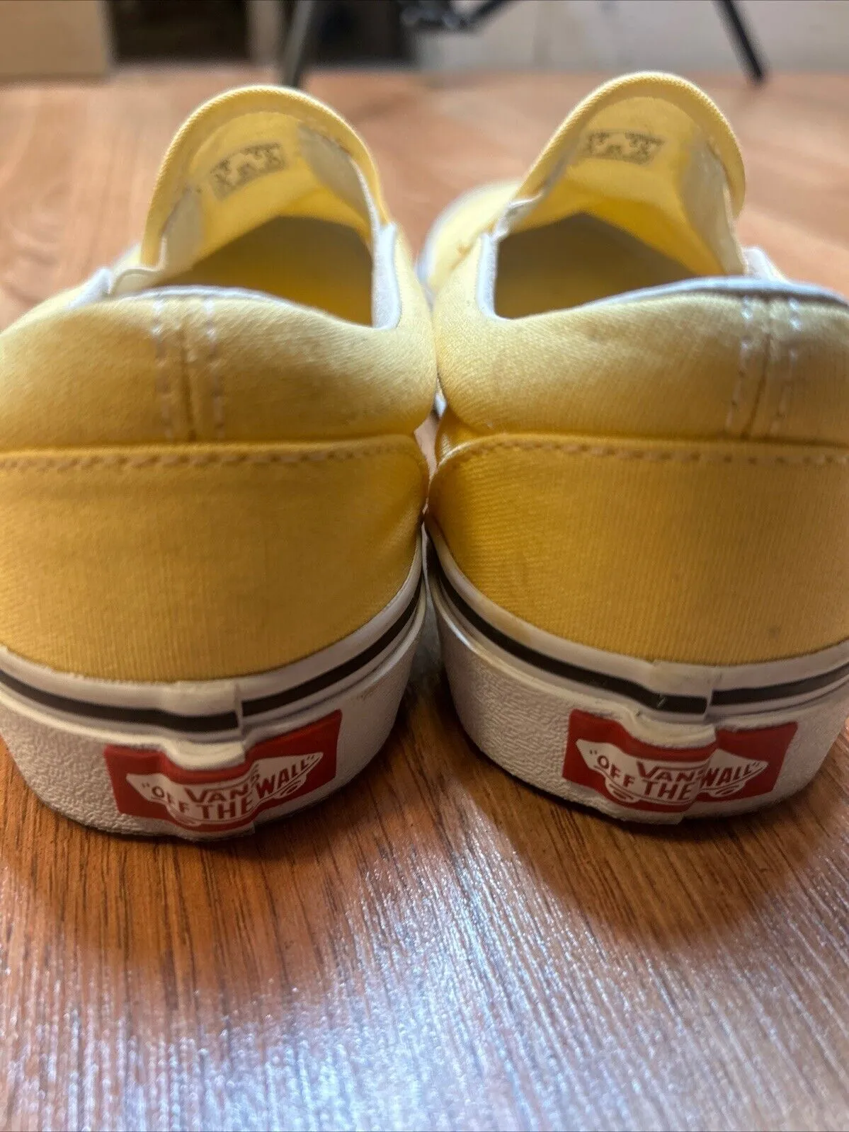 Vans Shoes Mens 3.5 Womens 5 Pastel Yellow Slip On Skate Sneaker Canvas