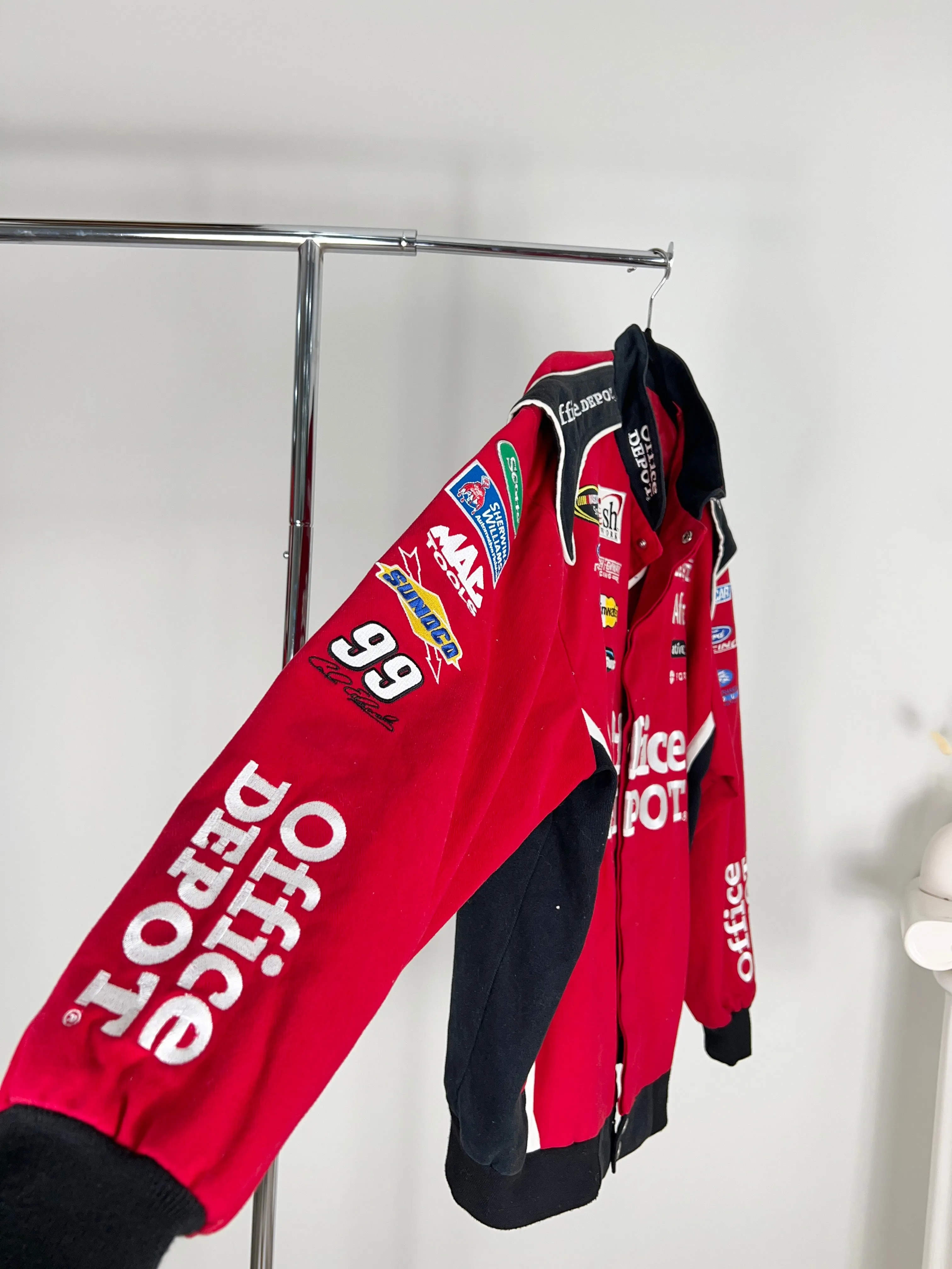 VINTAGE OFFICE DEPOT RED NASCAR RACING JACKET