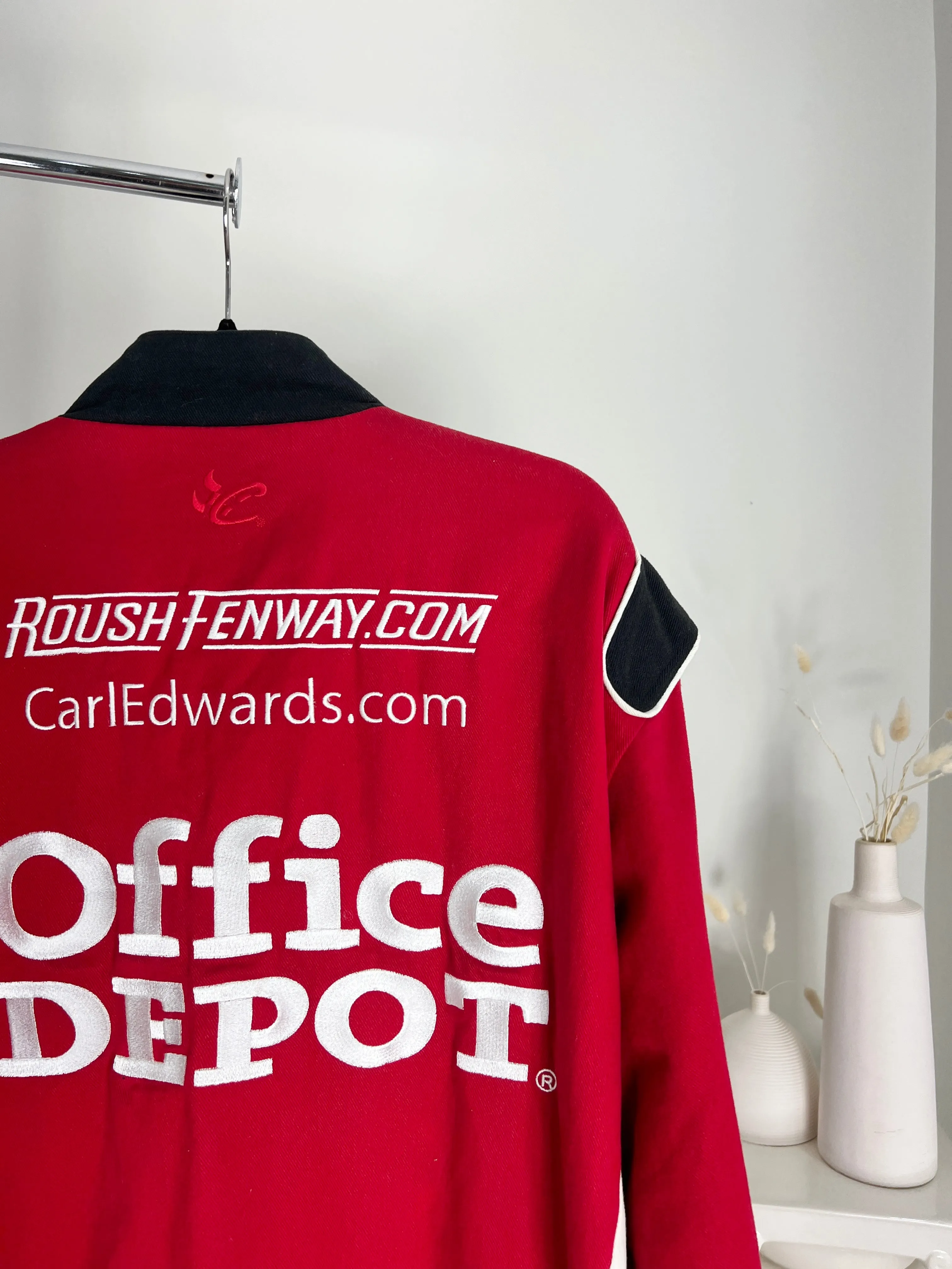 VINTAGE OFFICE DEPOT RED NASCAR RACING JACKET
