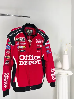 VINTAGE OFFICE DEPOT RED NASCAR RACING JACKET