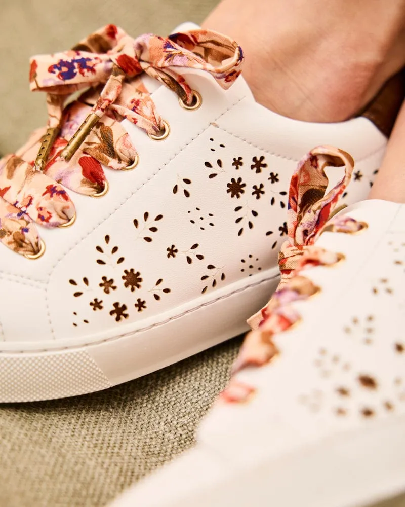 Virevolte Recycled Grain Leather Vegan Sneakers | Bronze Flowers