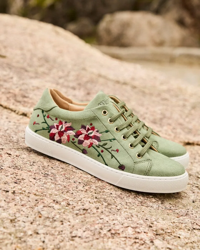 Virevolte Recycled Grain Leather Vegan Sneakers | Sage Flowers