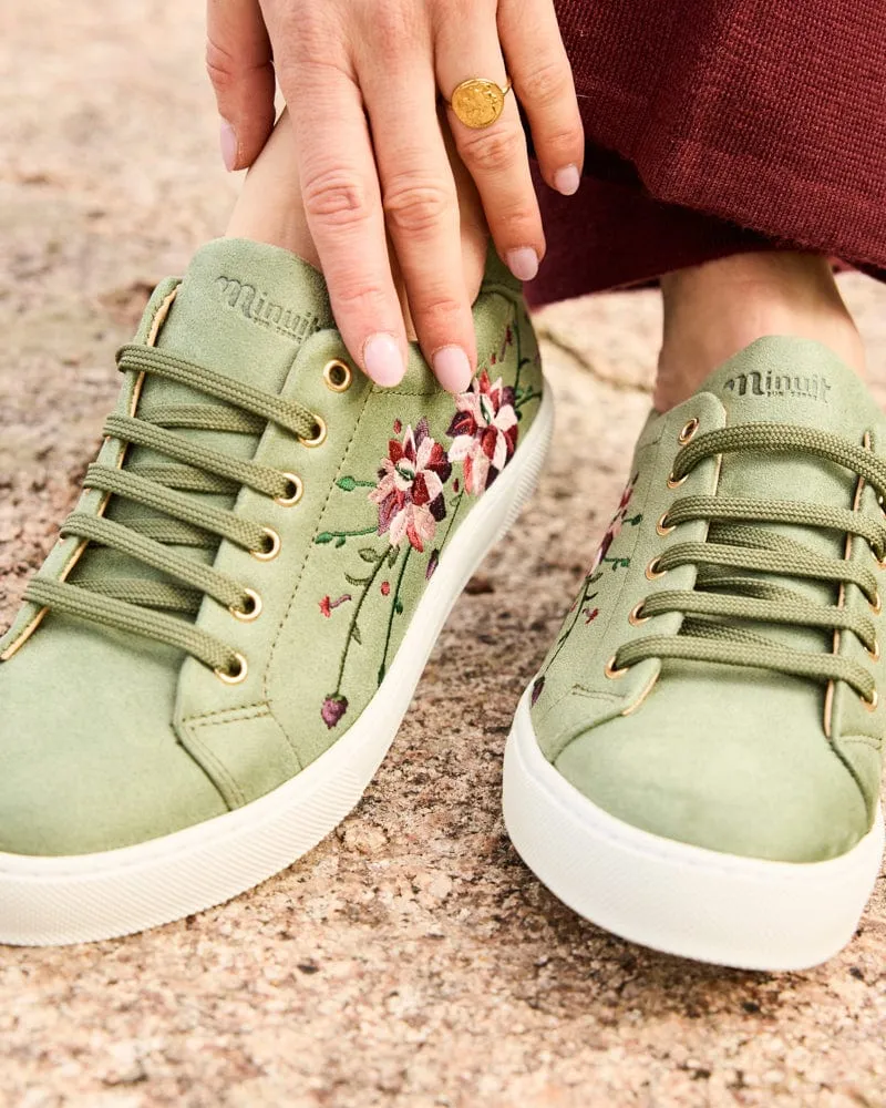 Virevolte Recycled Grain Leather Vegan Sneakers | Sage Flowers