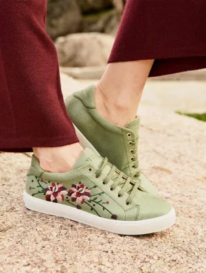 Virevolte Recycled Grain Leather Vegan Sneakers | Sage Flowers
