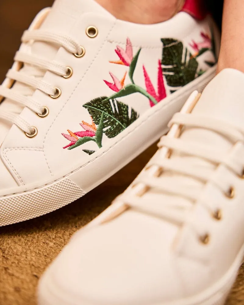 Virevolte Recycled Grain Leather Vegan Sneakers | Tropical Rose